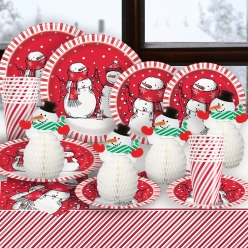 Kids Table Snowman Party Pack for 8